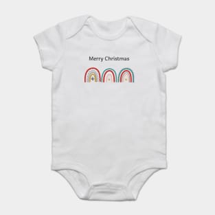 merry christmas cute rainbow gift Baby Bodysuit